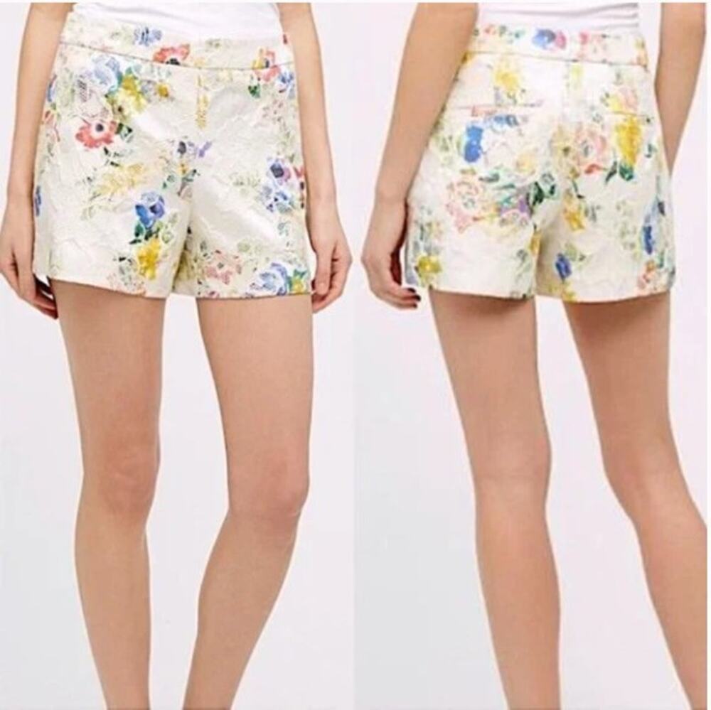 Anthropologie Elevenses Catalonia Floral Shorts 4